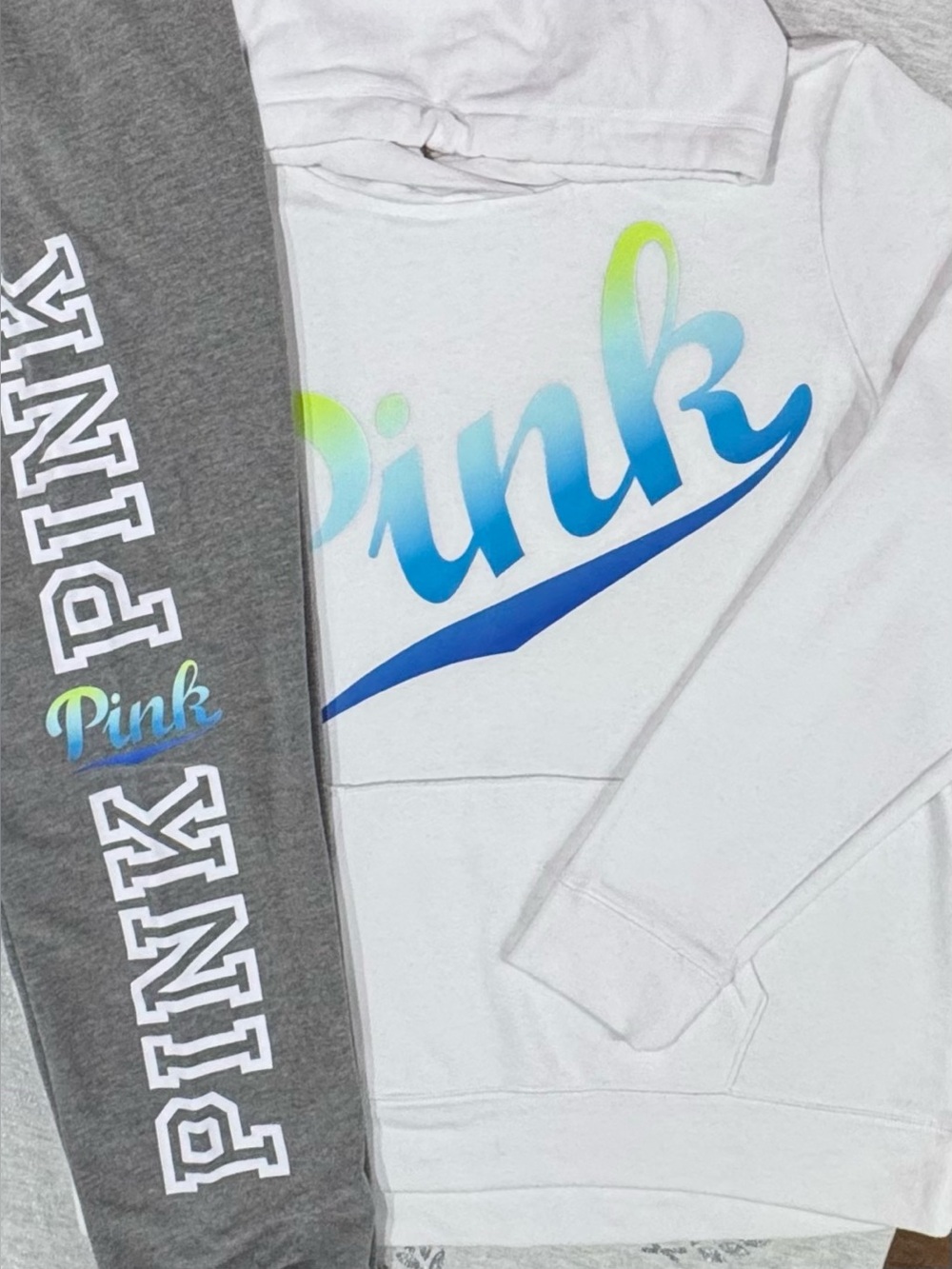 VS PINK OMBRE LOGO SET MEDIUM